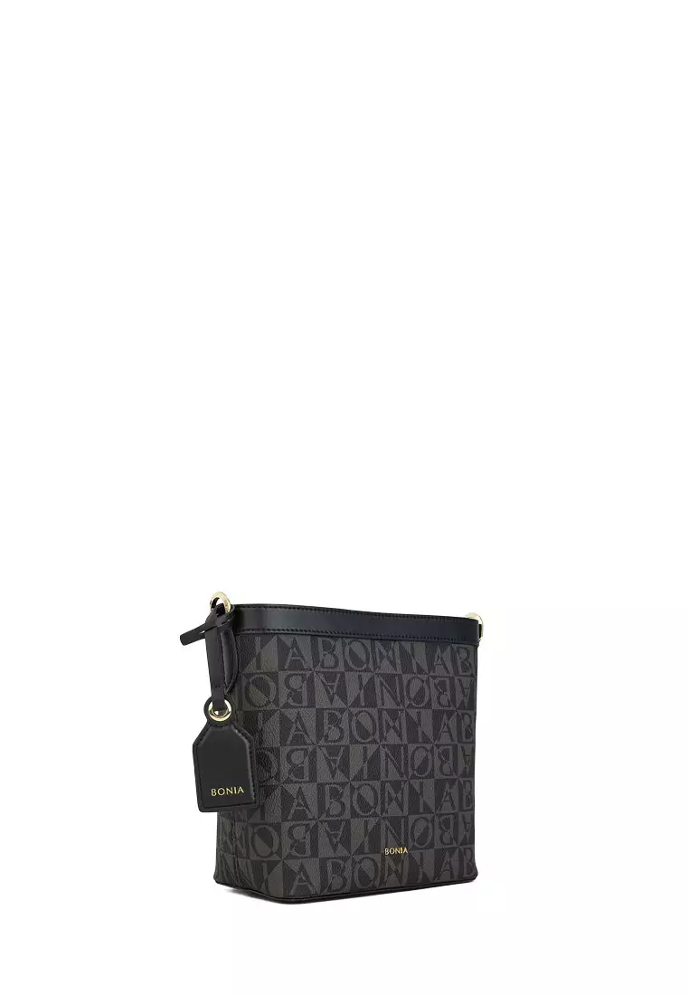 Buy BONIA Black Avery Monogram Bucket Bag Online ZALORA Malaysia