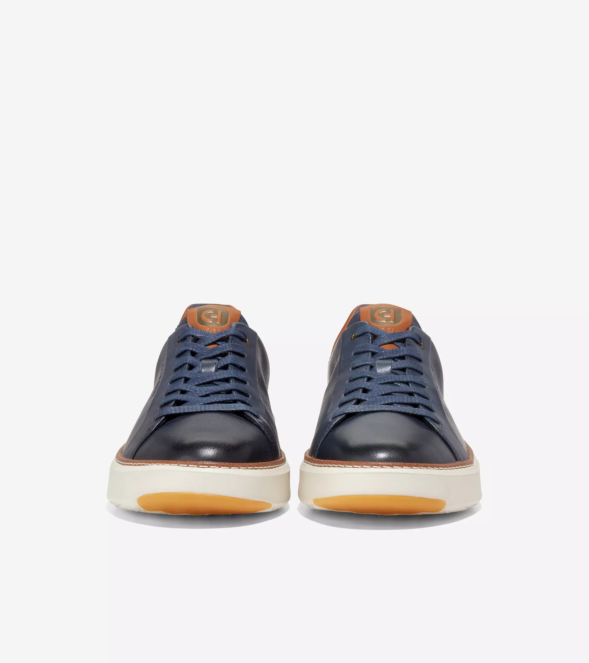 Cole Haan Man Gp Topspin Sneaker:Nvy Blzr Lthr/Ivry - Sepatu Pria (Biru)