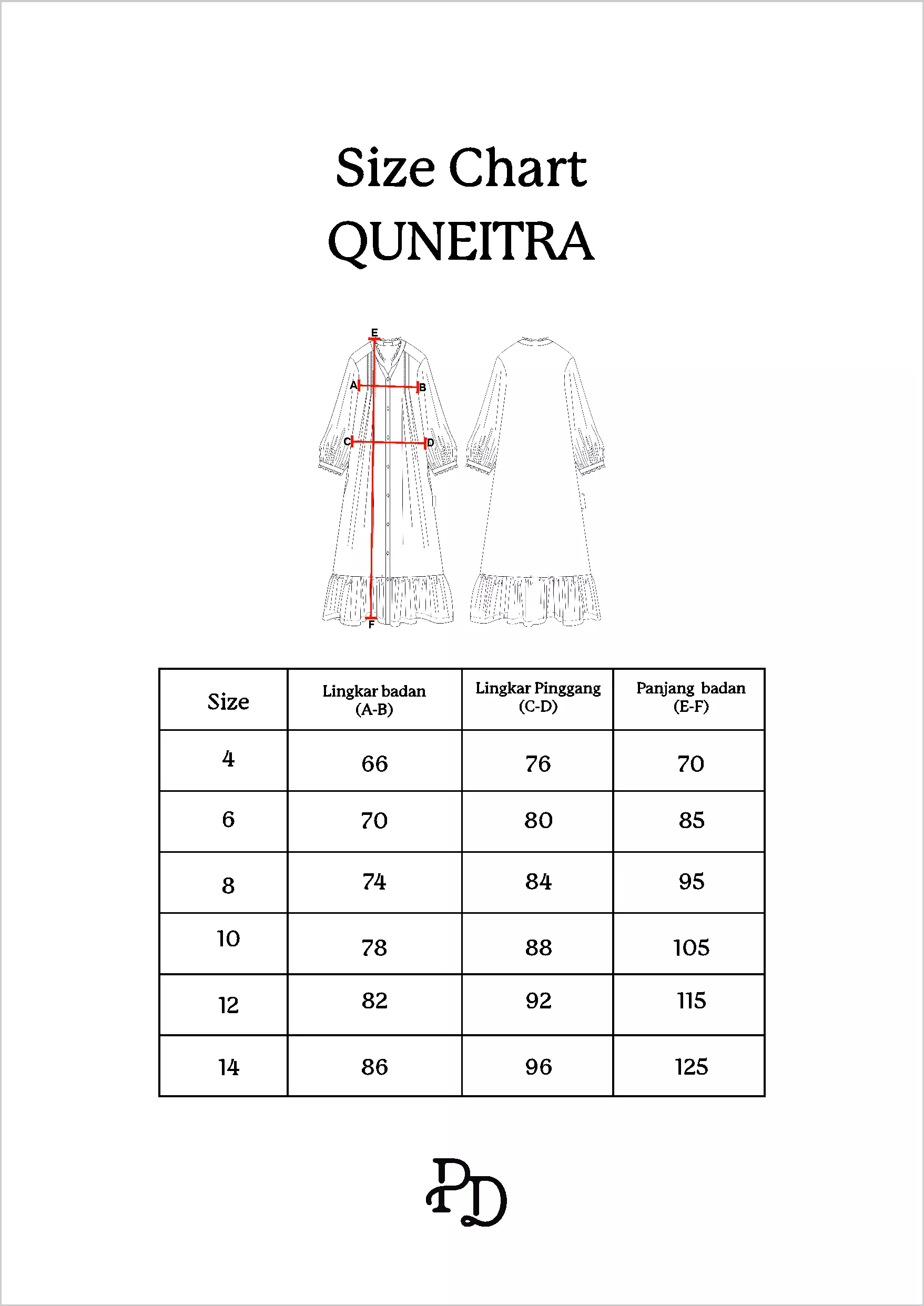 Pito Dito Girl Quneitra Gamis Dress Anak Khaky - Size 14