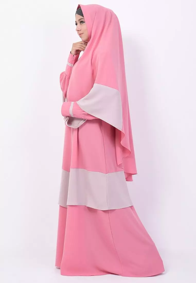 Queenza Baju Gamis Wanita Zayidan Fatimah - Pink