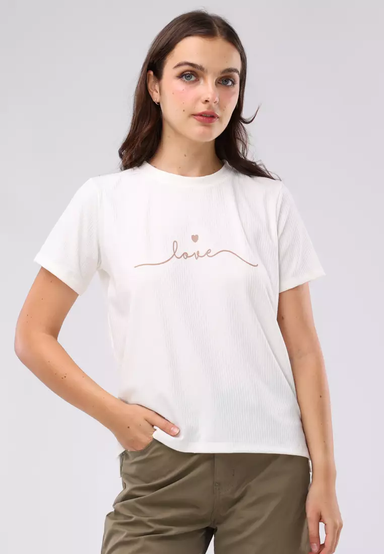 Special Ribbing Plain Knits Short Sleeves Blouse