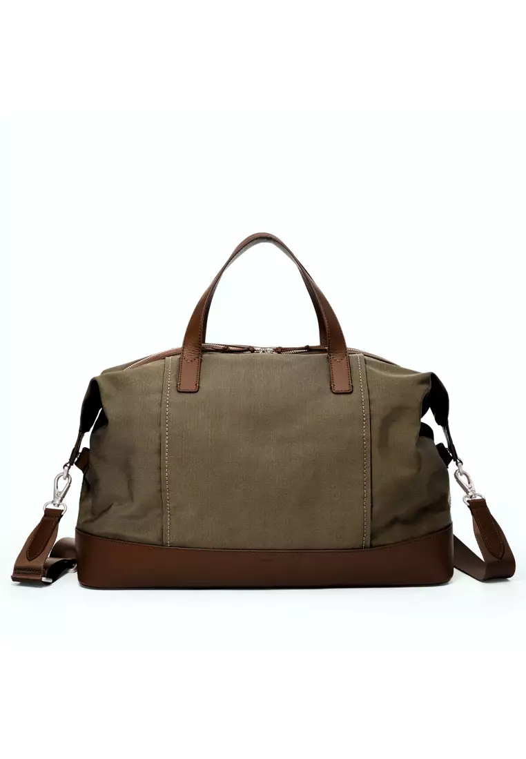 Fossil leather weekender bag shop