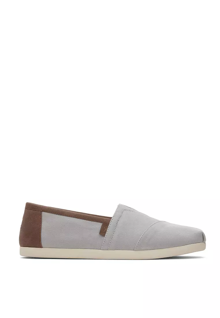 Discount on Toms  shoes - SKU: Alpargata Men - Drizzle Grey Synthetic Trim