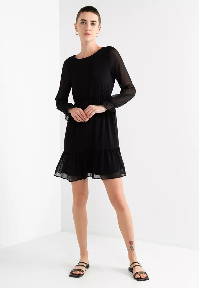 Buy Vero Moda Smilla Long Sleeves Frill Dress 2024 Online | ZALORA ...
