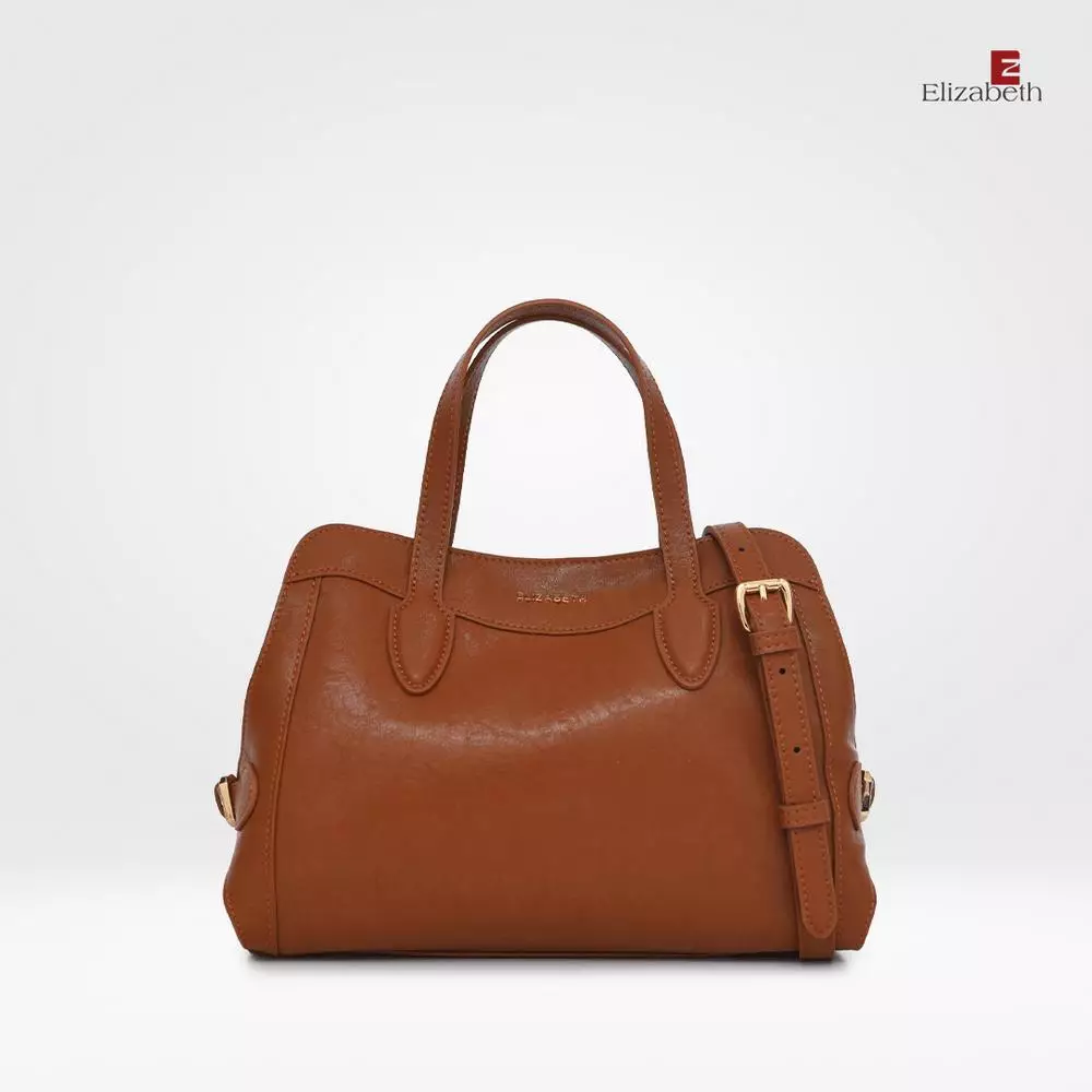 Tas Elizabeth Genuine Leather Handbag 0720-0529 Brickred