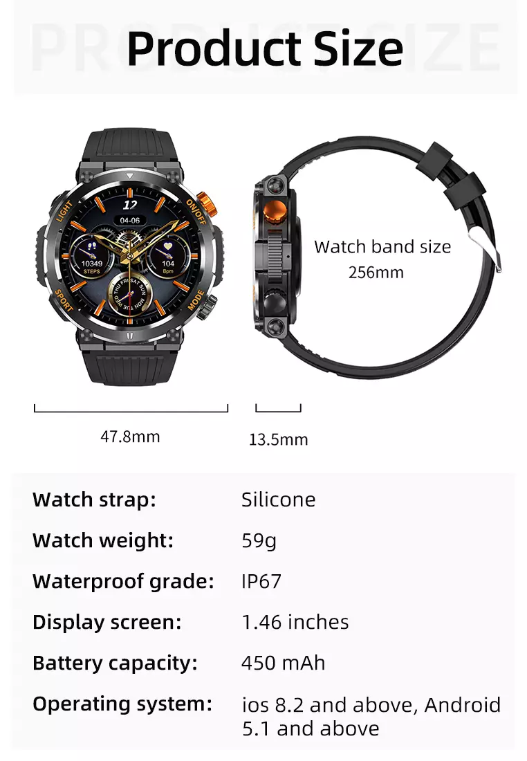 Smart Watch Original Jam Tangan Touch Screen Sport And Health Monitor Jam Pintar Hitam