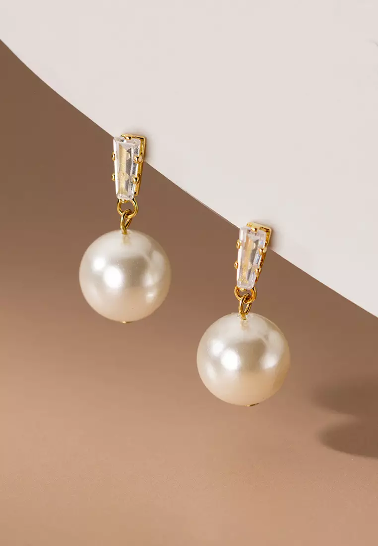 ★MIDNIGHT MOMENT.★ symmetry pearl earring gold Midnight Pearl Earrings – Tacklebox
