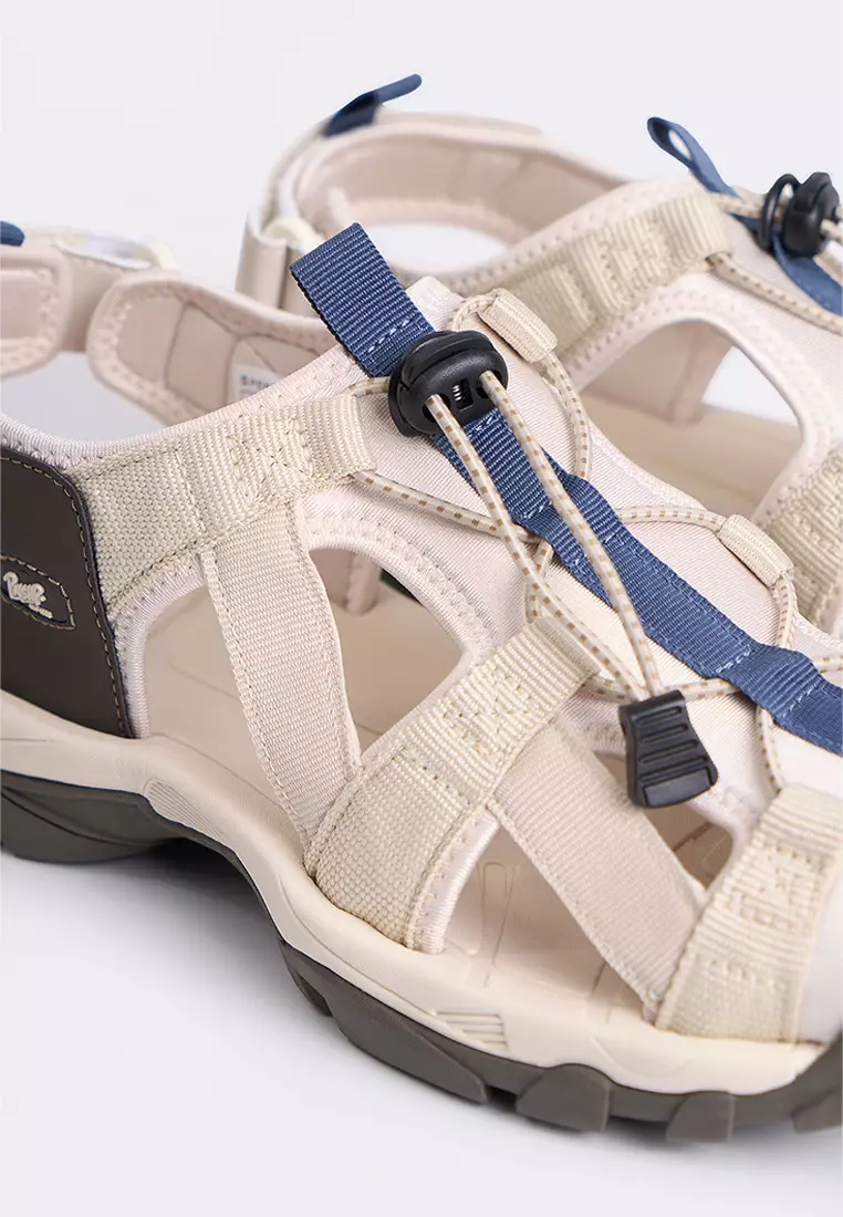 Men's Sandals with Cord Strap and Rubber Toe Bumper