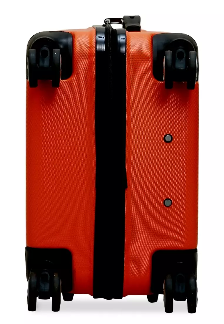 Isvara Tas Koper Hardcase One Set Unisex Large Compartment Suitcase Code Lock System Material ABS+PVC Coated ORIGINAL - Orange