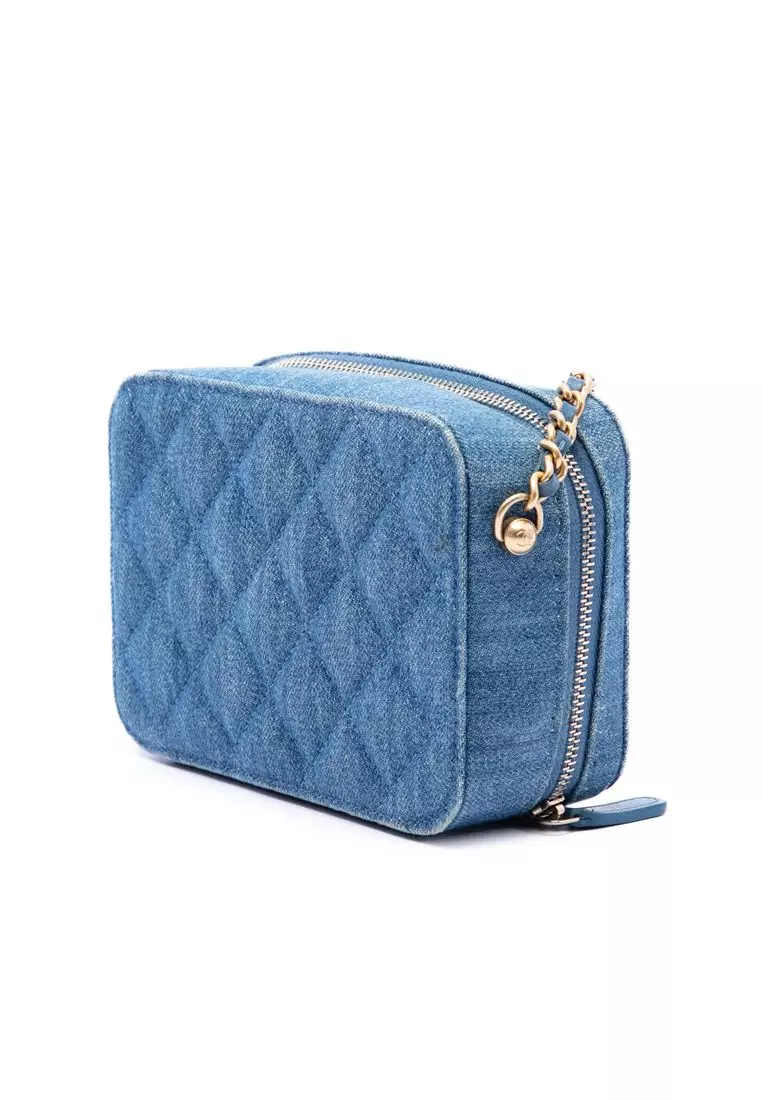 Pre-Loved Chanel Quilted Denim Pearl Crush Camera Bag
