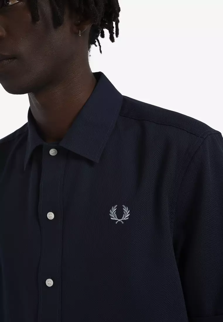 Fred perry woven pique shirt shop