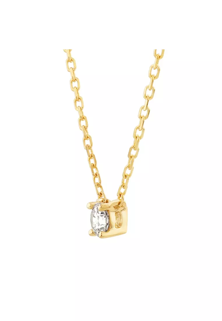 Gold diamond new arrivals solitaire necklace