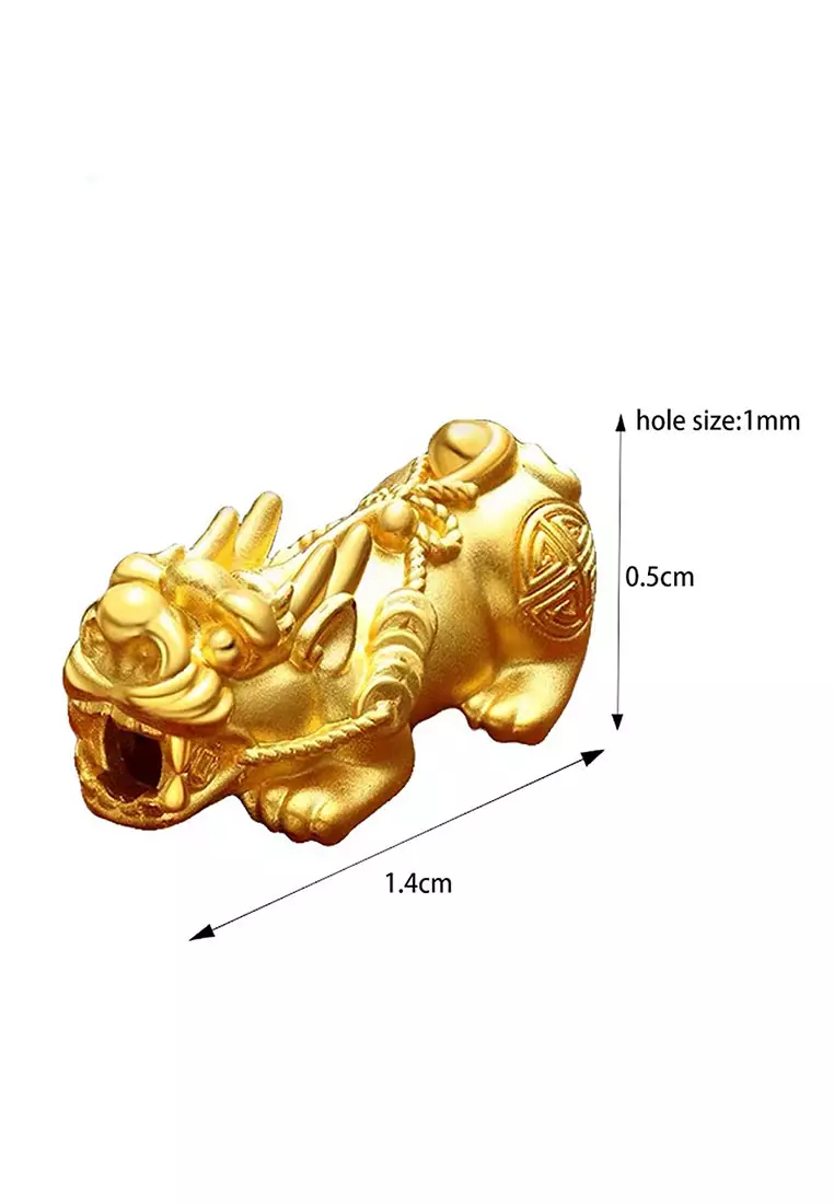 [SPECIAL] LITZ 999 (24K) Gold Pixiu  Bracelet 貔貅手链EPC0639-055BR (0.50g+/-)