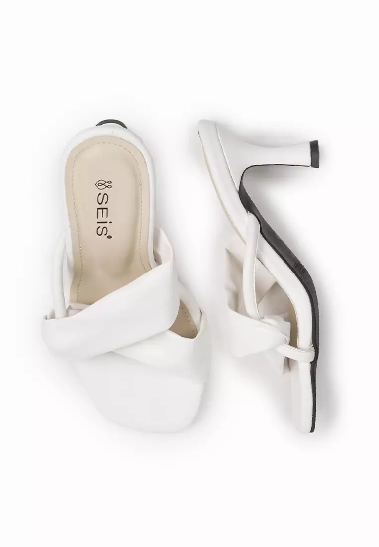 SEIS Naomi Sandal Heels Wanita Hak 7 CM - WHITE