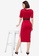 ZALORA WORK red Boat Neck Dress With Slit DEB96AA7296C06GS_2
