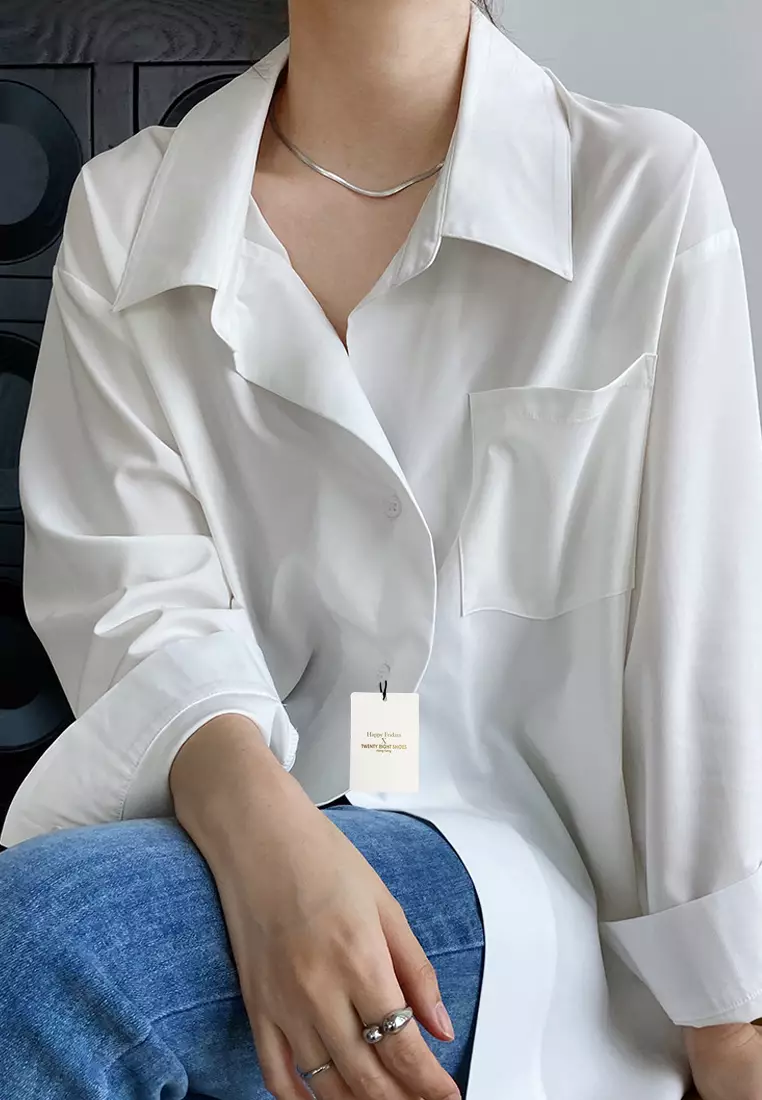 Lapel Back Button-down Shirt YX331