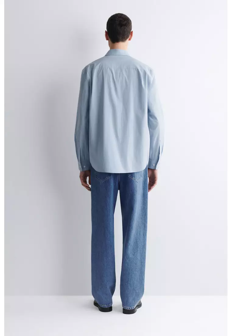 RELAXED PIMA COTTON-POPLIN SHIRT