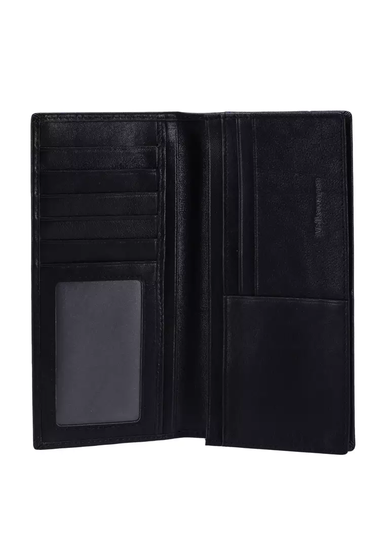 Men's RFID Genuine Leather Bi Fold Long Wallet