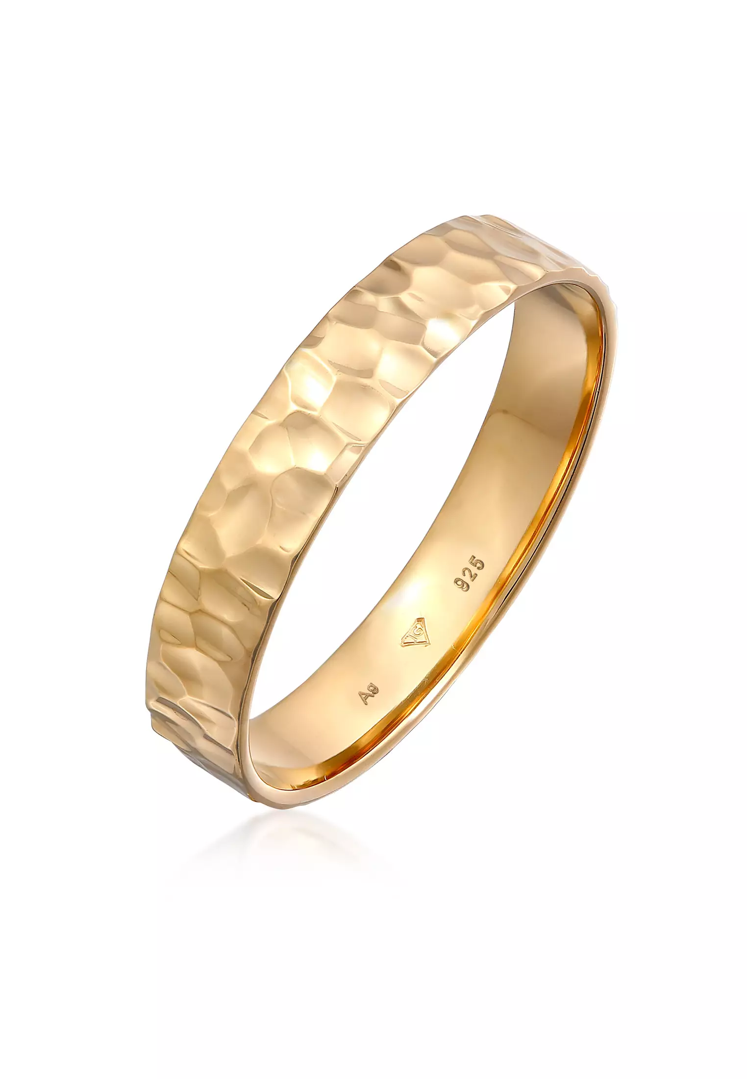 Buy Kuzzoi Ring Men Band Organic Textured Gold Plated 2024 Online