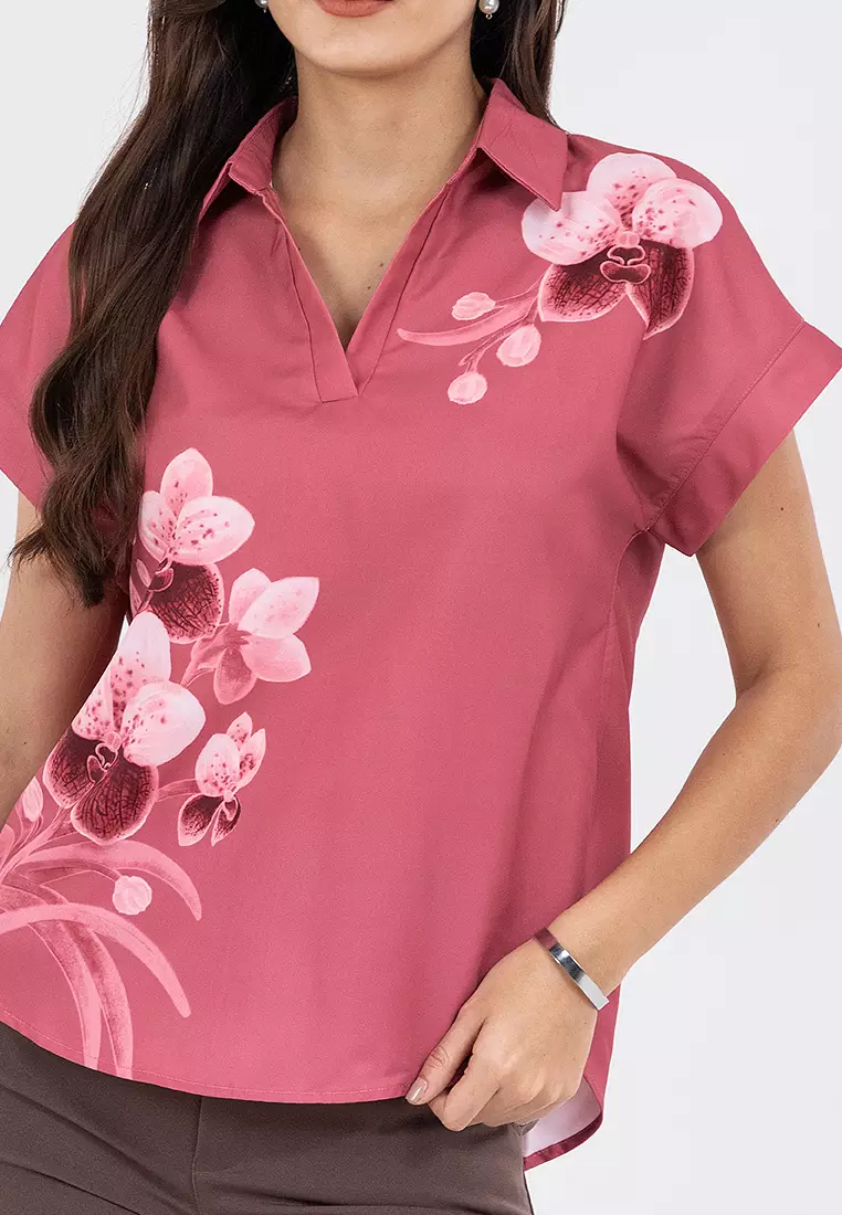 DUVAL Printed Collared Filipiniana Shirt