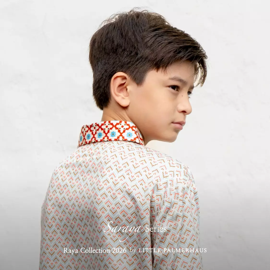 Little Palmerhaus - Baju Lebaran 2026 - Saraya Teen Boy Shirt (Baju Koko Anak Usia 6-14 Tahun) Slate Blue