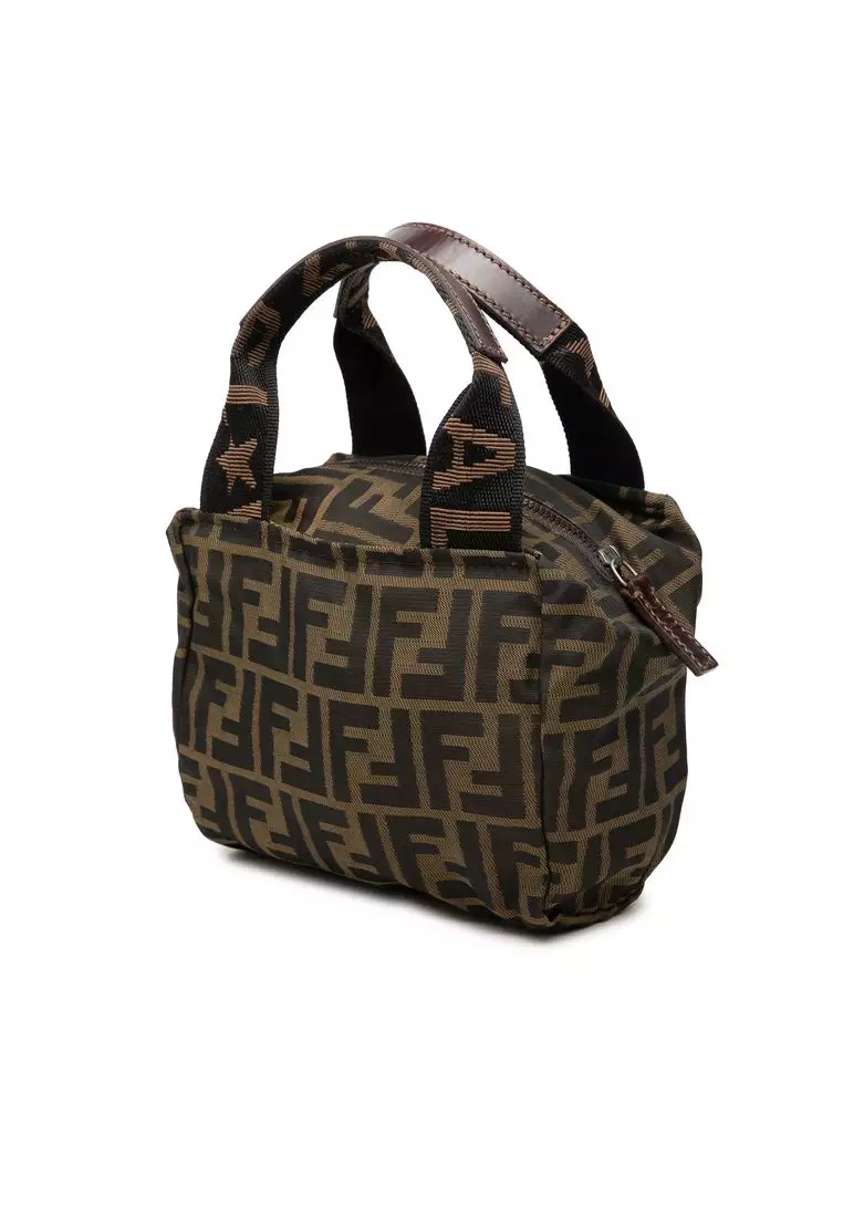 Pre-Loved Fendi Mini Zucca Canvas Handbag