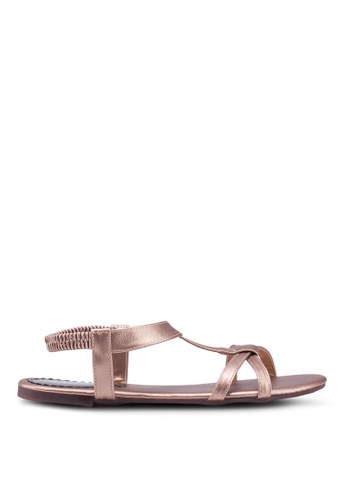 Mimosa gold Criss-Cross Strappy Sandals F5C99SH333FD59GS_1