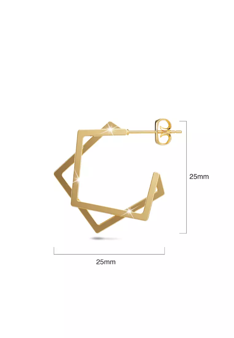 Aligania Hoop Gold Layered Earrings