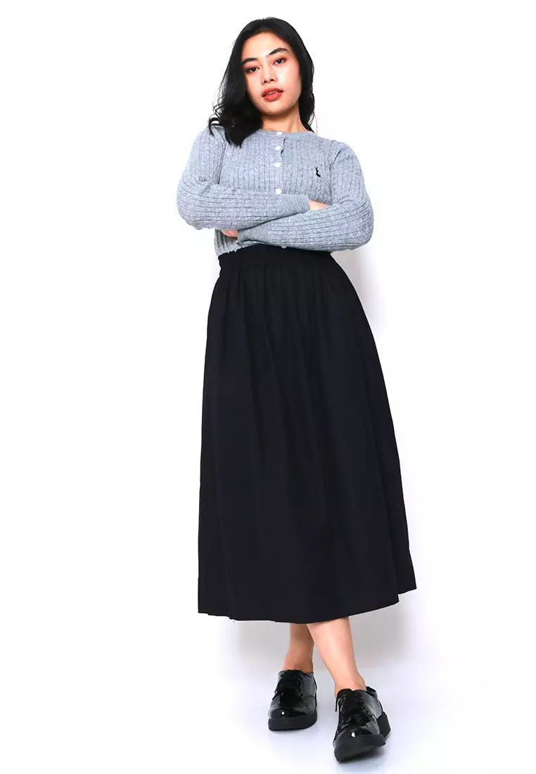 ALDA Poplin Midi Skirt
