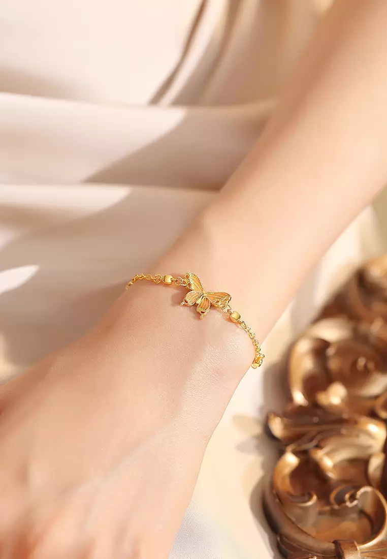 Gelang Wanita Korea Fashion Original Titanium Butterfly Design Kalung Cewek Perhiasan