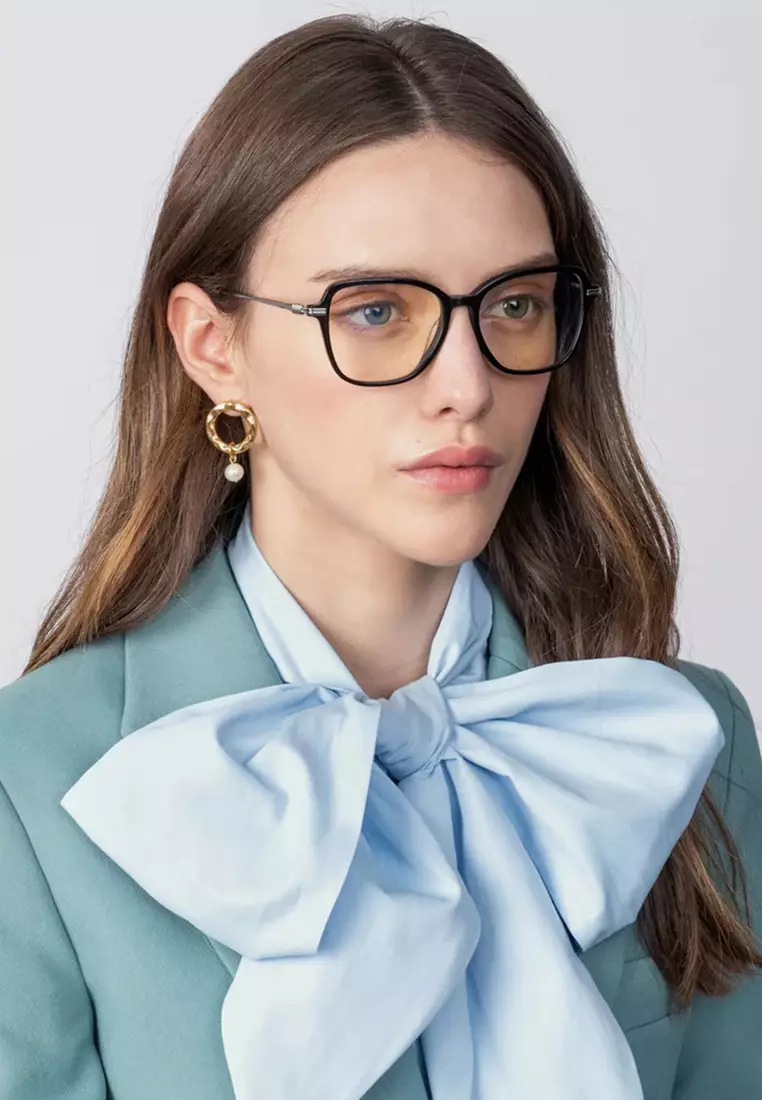 Sonnet (OP711-Black) Luxury Anti-Radiation/Computer Eyeglasses from London for Women