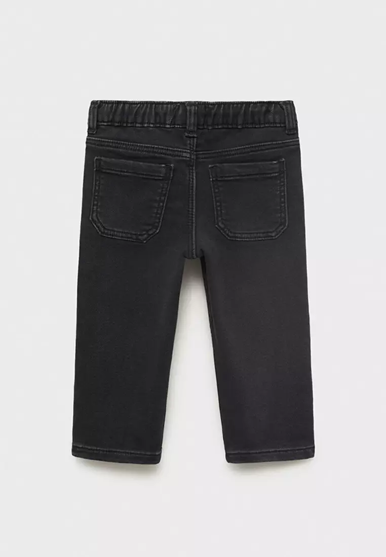 Straight Jeans With Drawstring