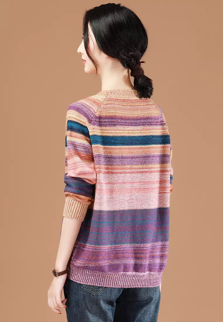 Girls striped sweater sales