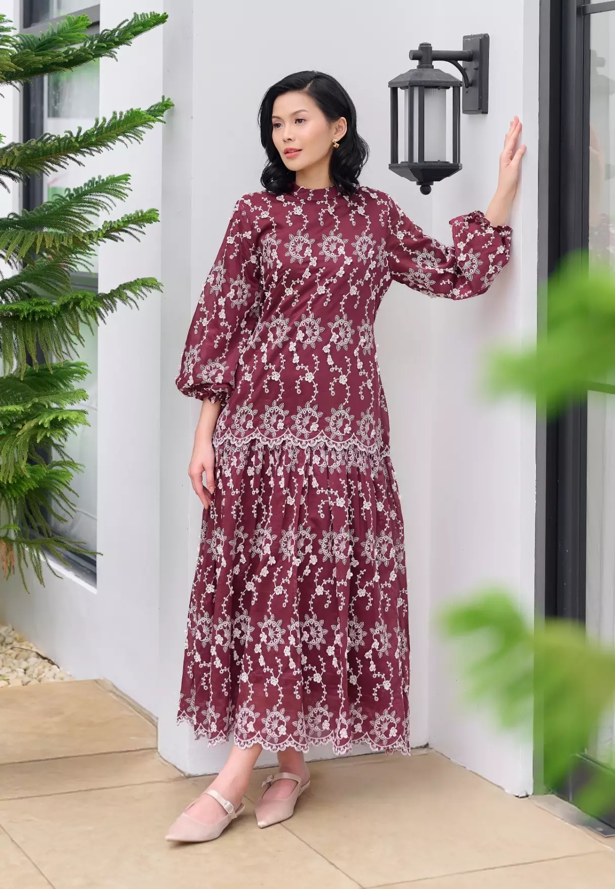 Alma Dress - Burgundy