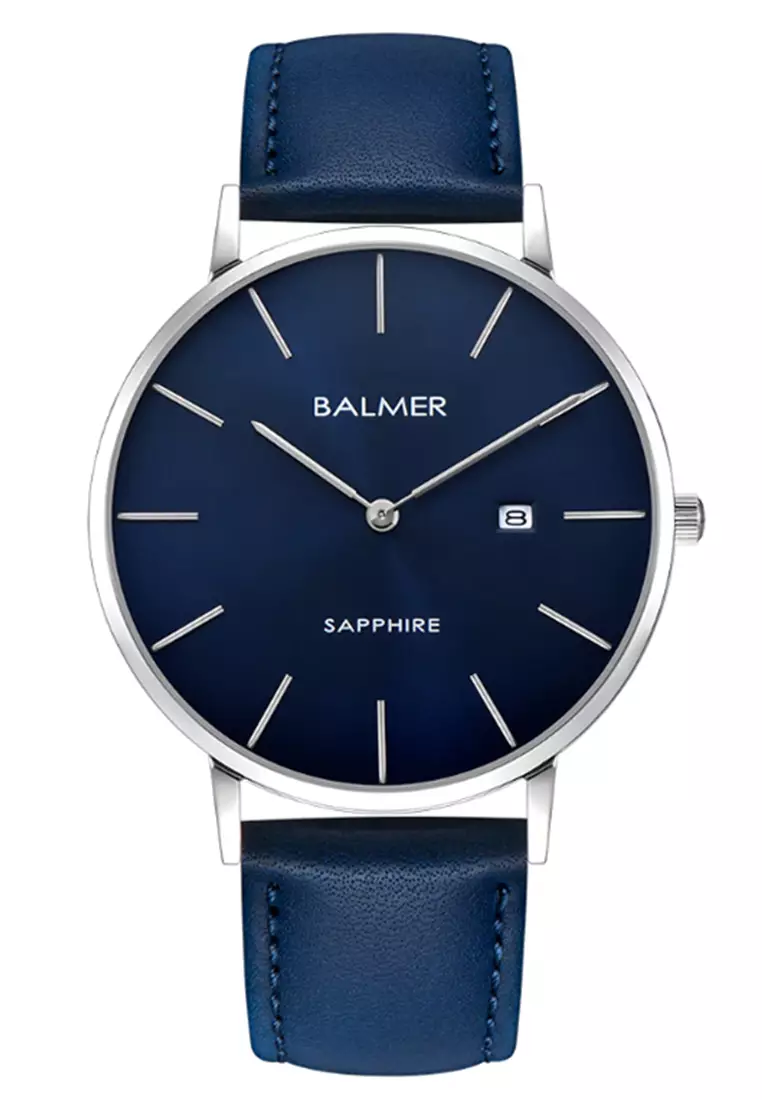 Jual Balmer BALMER B-8143M-SS5 SILVER BLUE LEATHER MAN Original 2026 ...