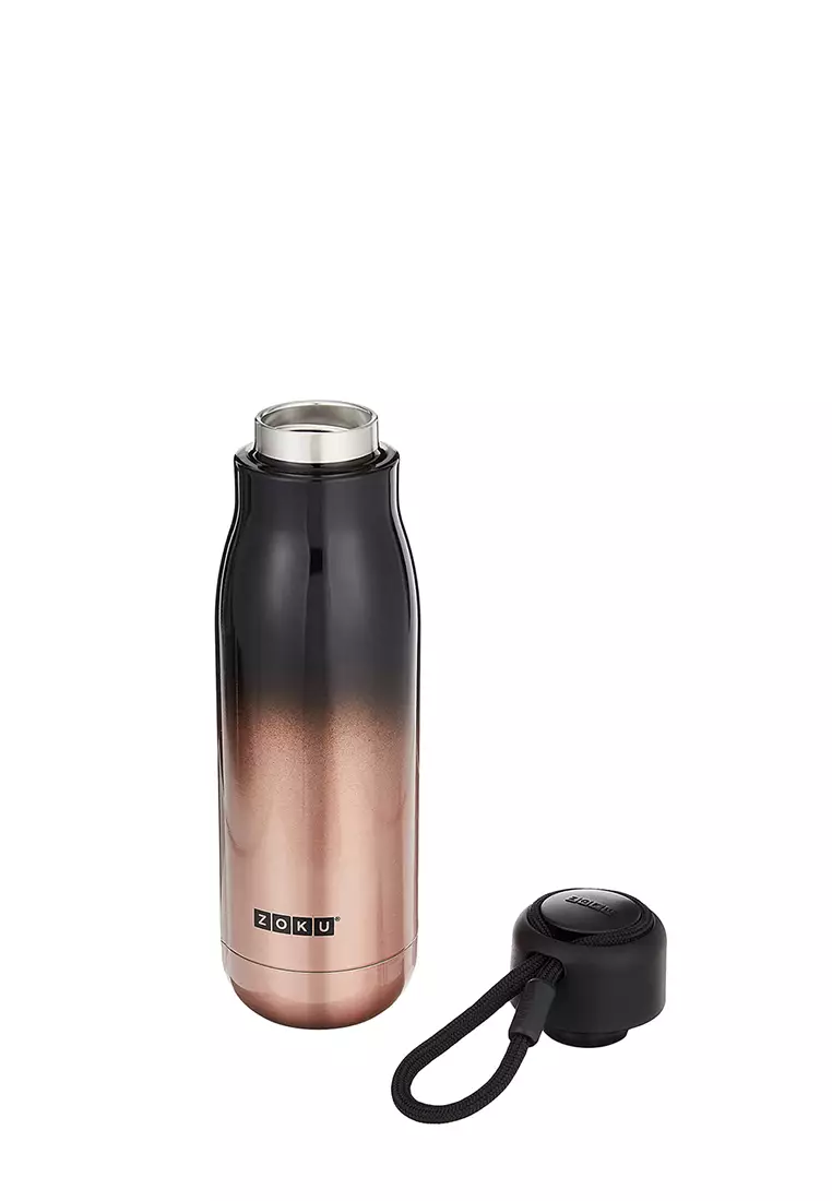 Zoku Gold Ombre 18oz Stainless Bottle - Botol Minum Termos,  Botol Minum Tahan Panas Dingin