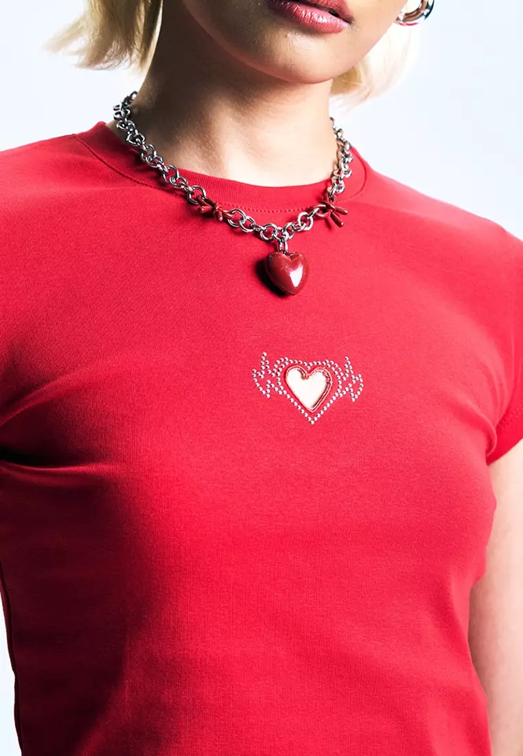 Graphic Slim Cropped T-Shirt