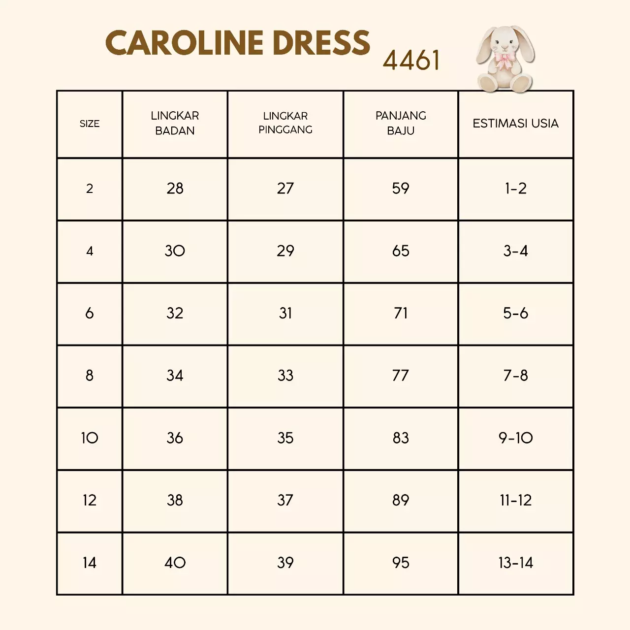 Two Mix - Baju Dress Pesta Anak Perempuan - Gaun Anak Cewek Natal Satin Usia 1-14 Tahun 4461 Warna Marron