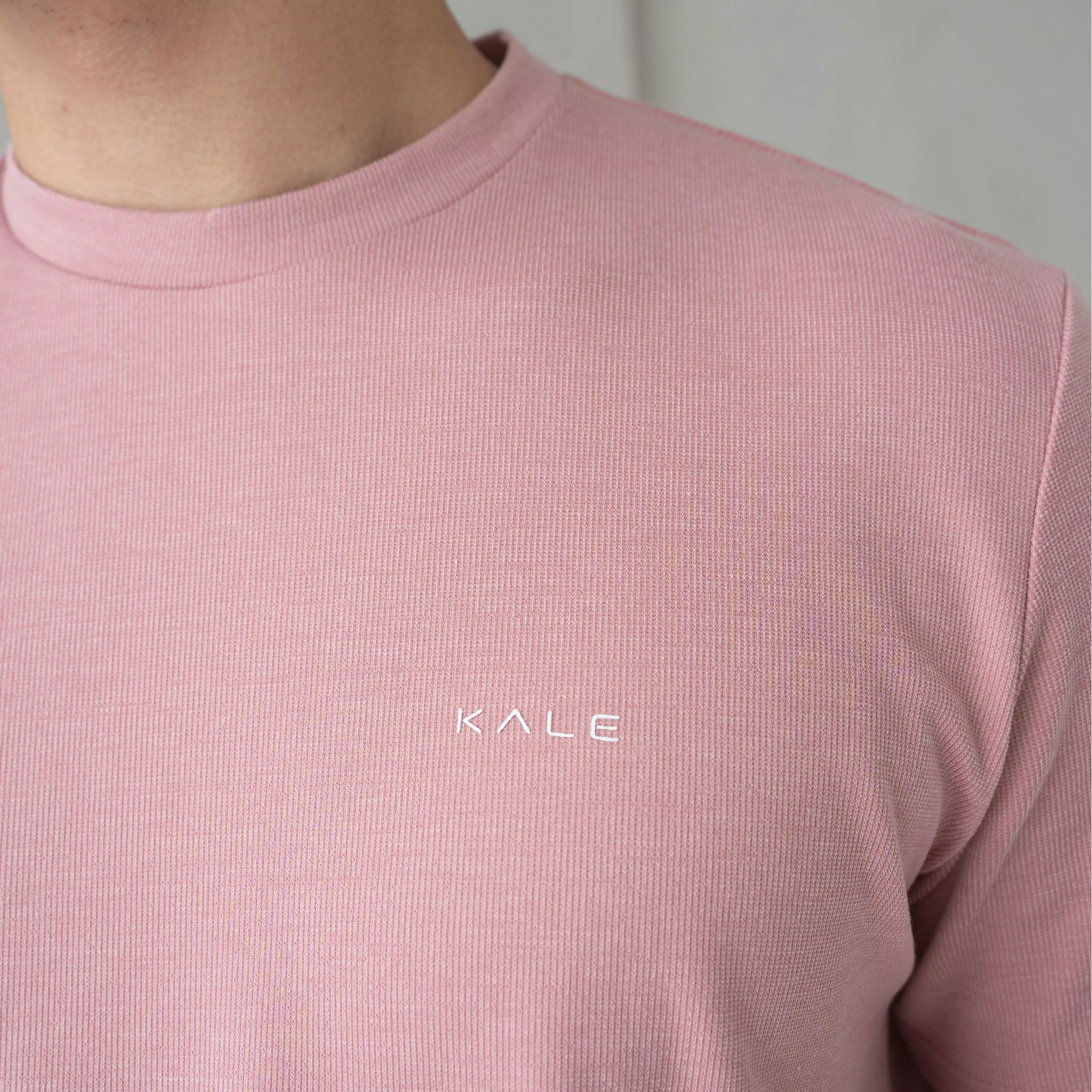 Kale Jovan Pink / Kaos Pria Basic Polos Lengan Pendek