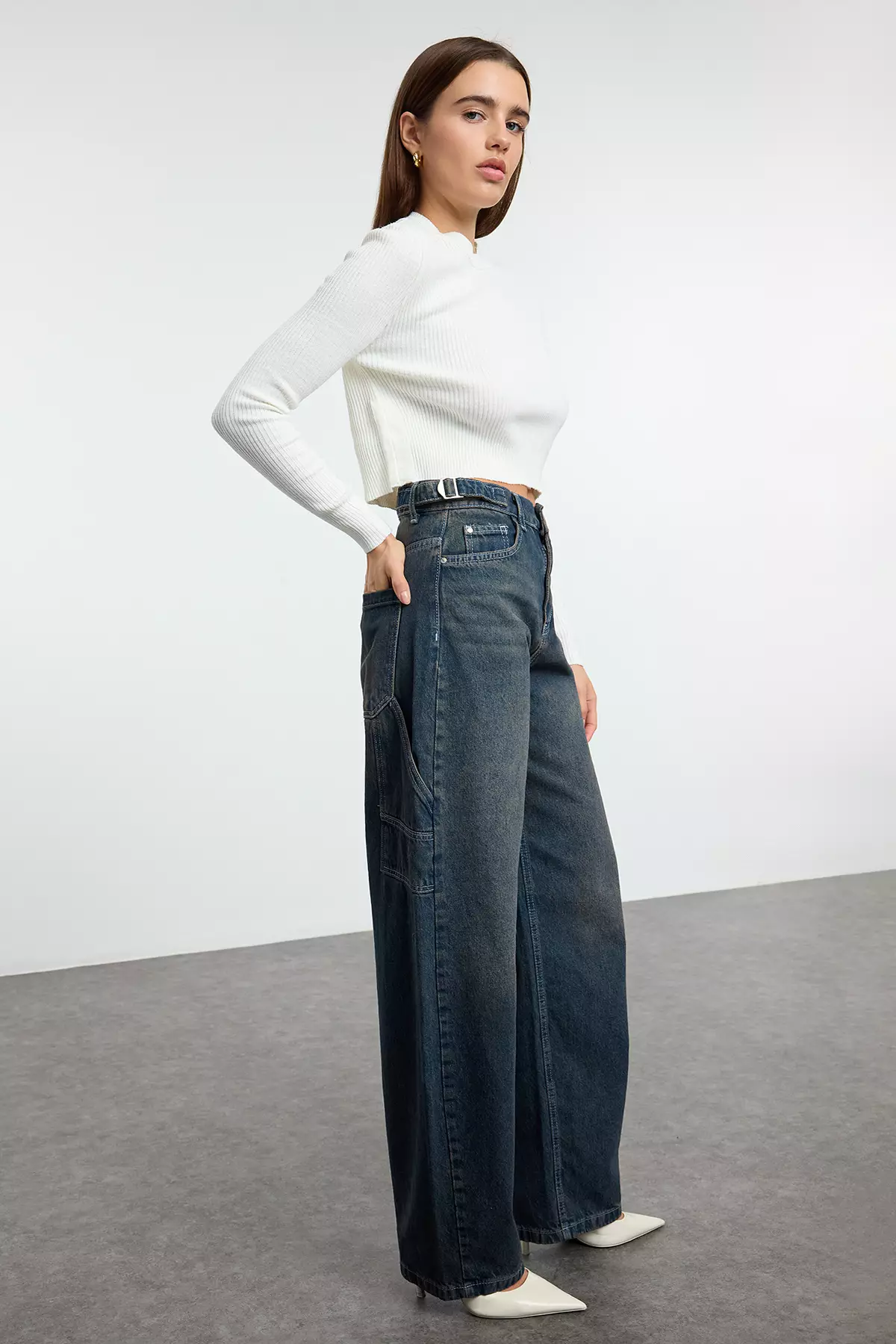 High Waist Loose Jeans