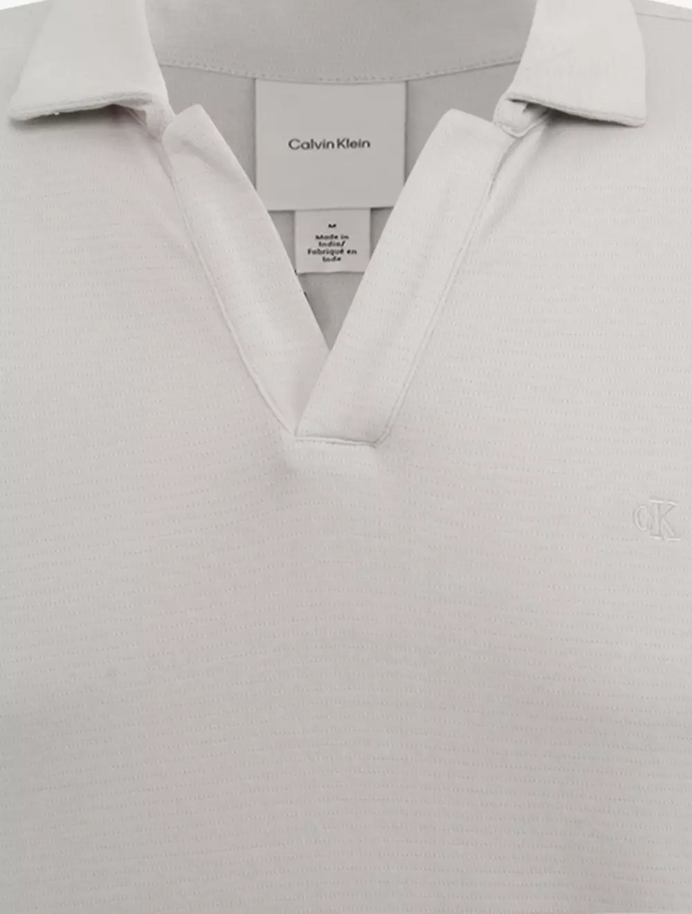 Calvin Klein - SS COMBED RIB OPEN COLLAR POLO
