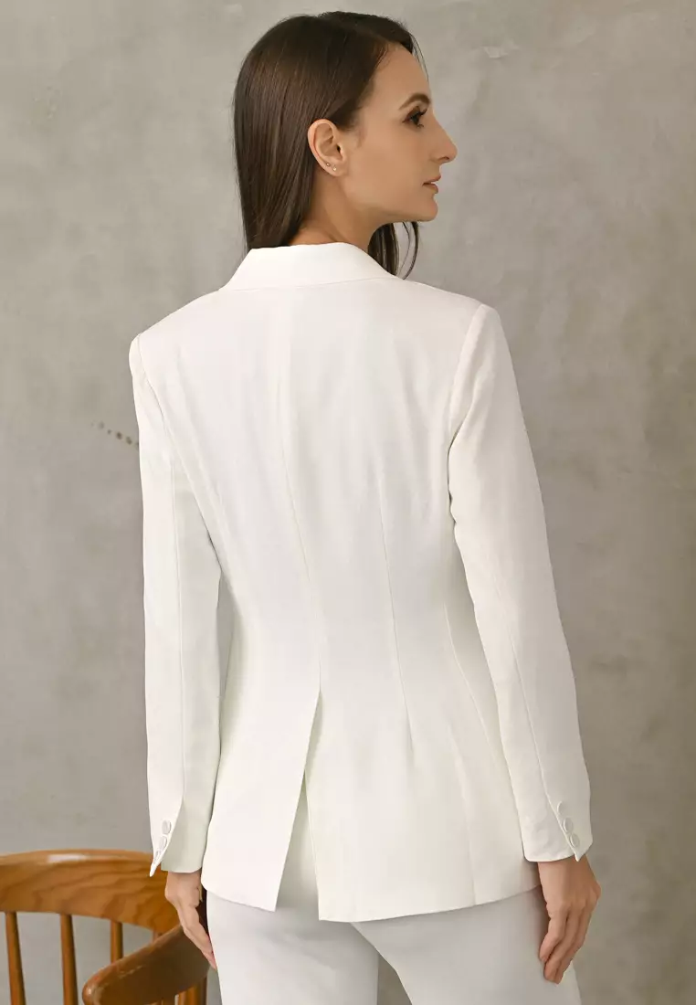 Tailored Blazer with Silk Lapels