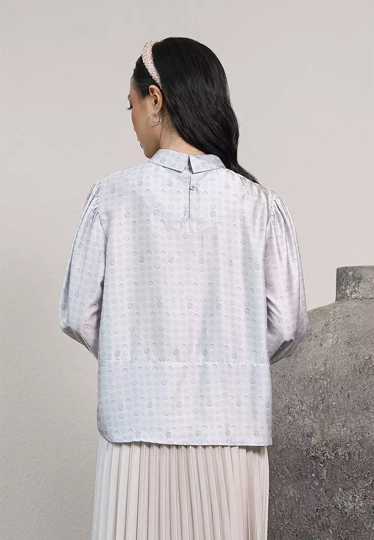 Kami Nami Bishop Sleeve Top Ash