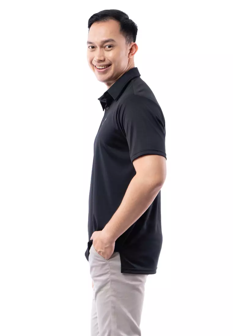 Tiento Pakaian Olahraga Golf Pria Polo Dry Fit Men Black