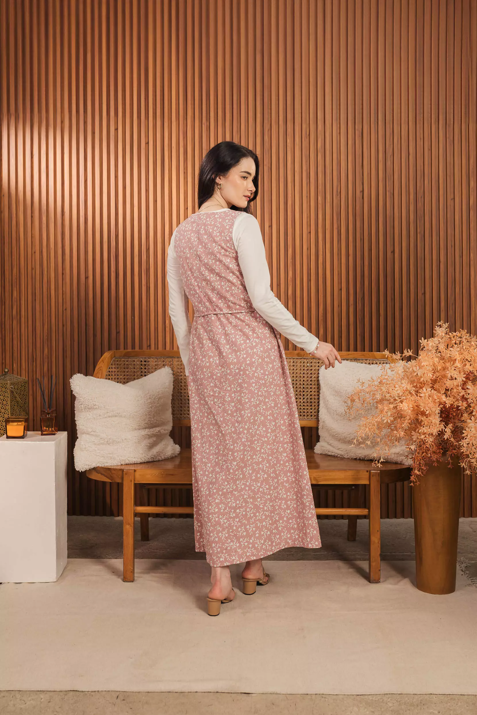 C2 Yunshu Pink Overall Wanita