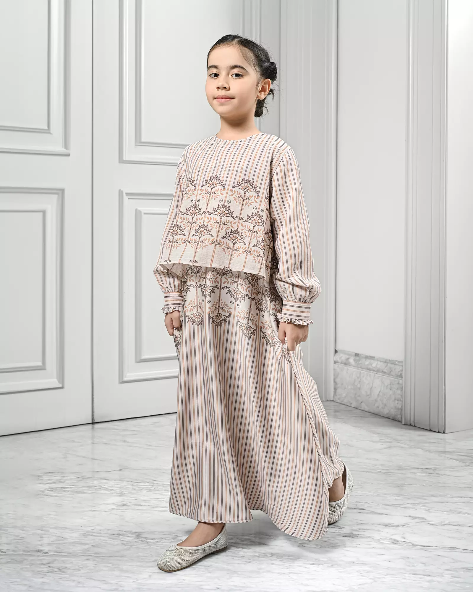 Geulis.id KIDS HANALIKA MAXI DRESS / DRESS ANAK / BAJU LEBARAN - DUSTYPEACH