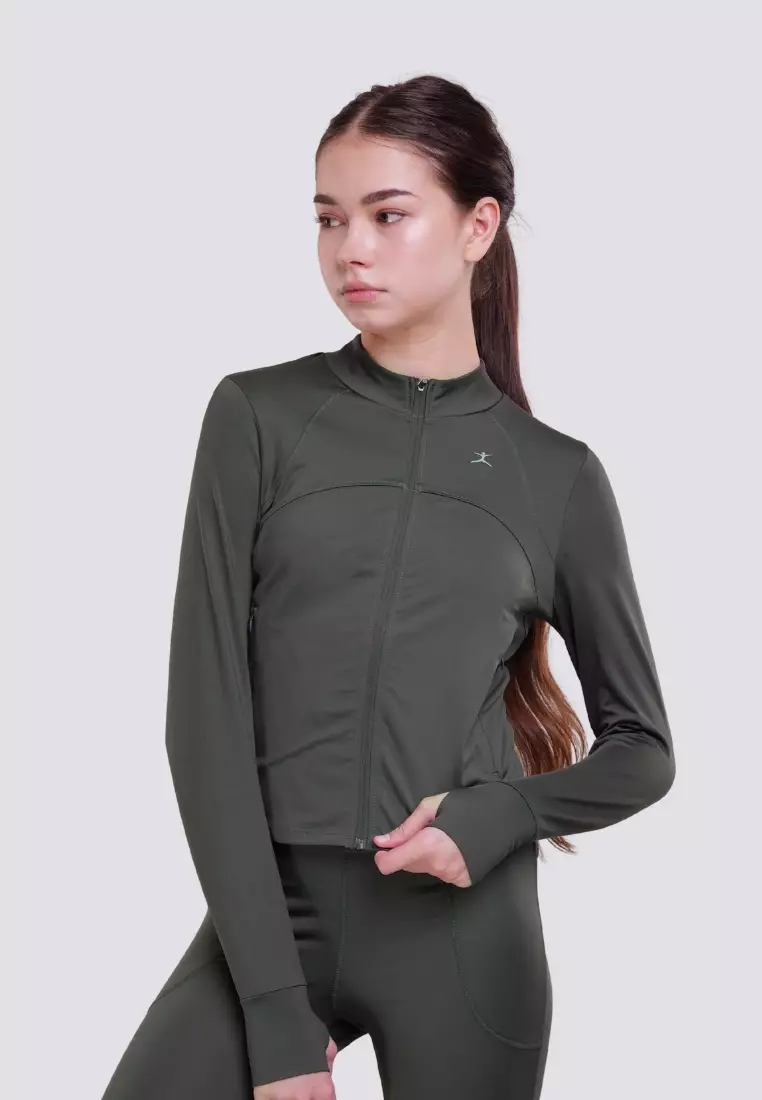 Impact Force Yoga Jacket with Full Front Zipper Activewear for Women