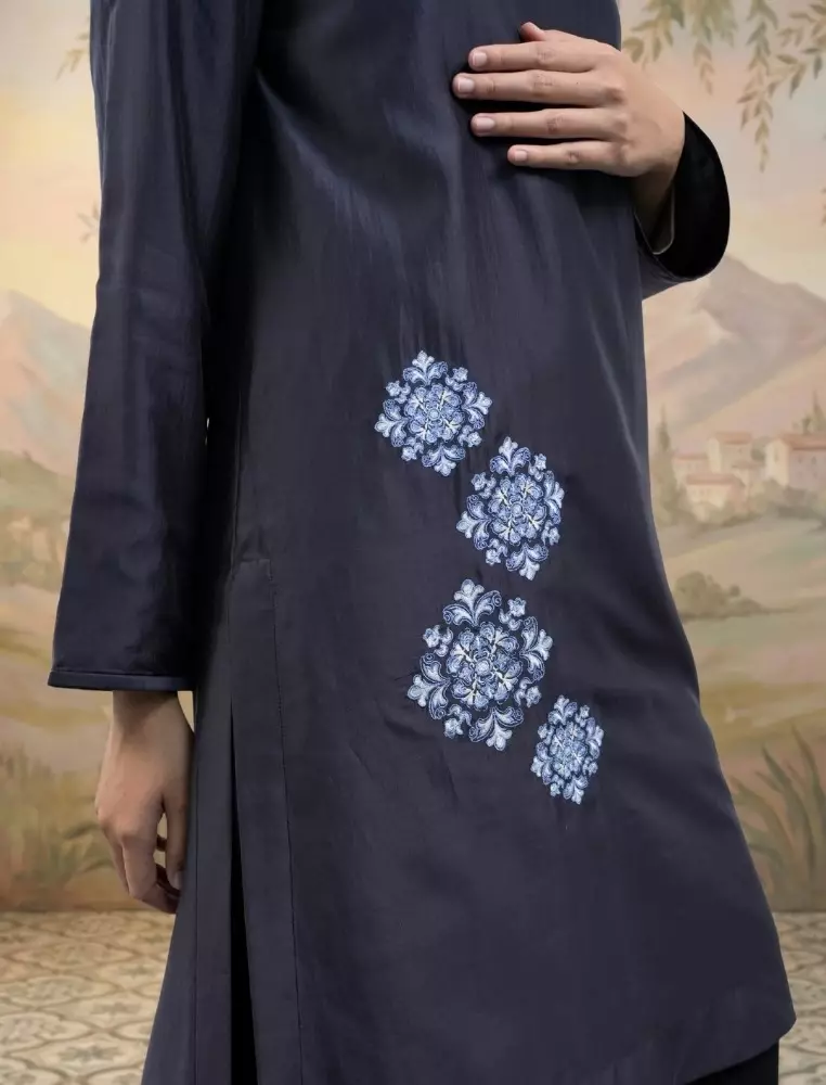 Maverly Midi Dress Long Tunik Wanita Bahan Papper Silk