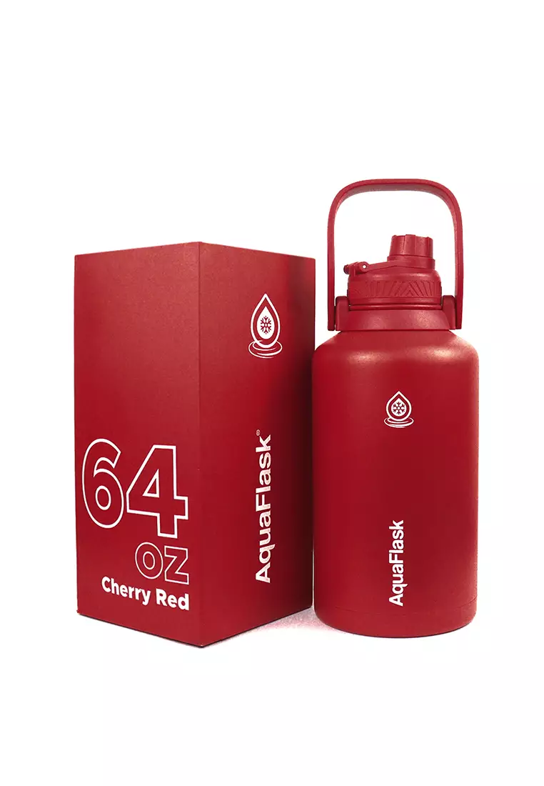 Discount on Aquaflask  shoes - SKU: 64oz Wide Mouth Water Bottle Cherry Red V2