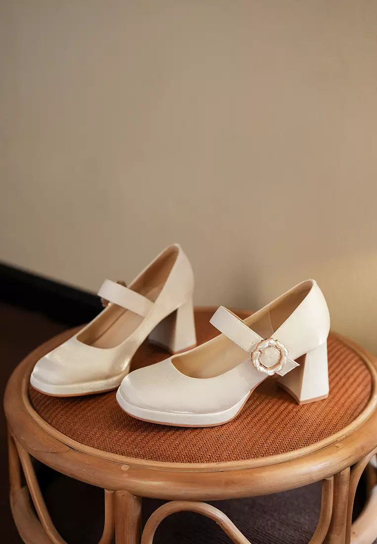 6CM Strap Satin Mary Jane Shoes BY2465-10